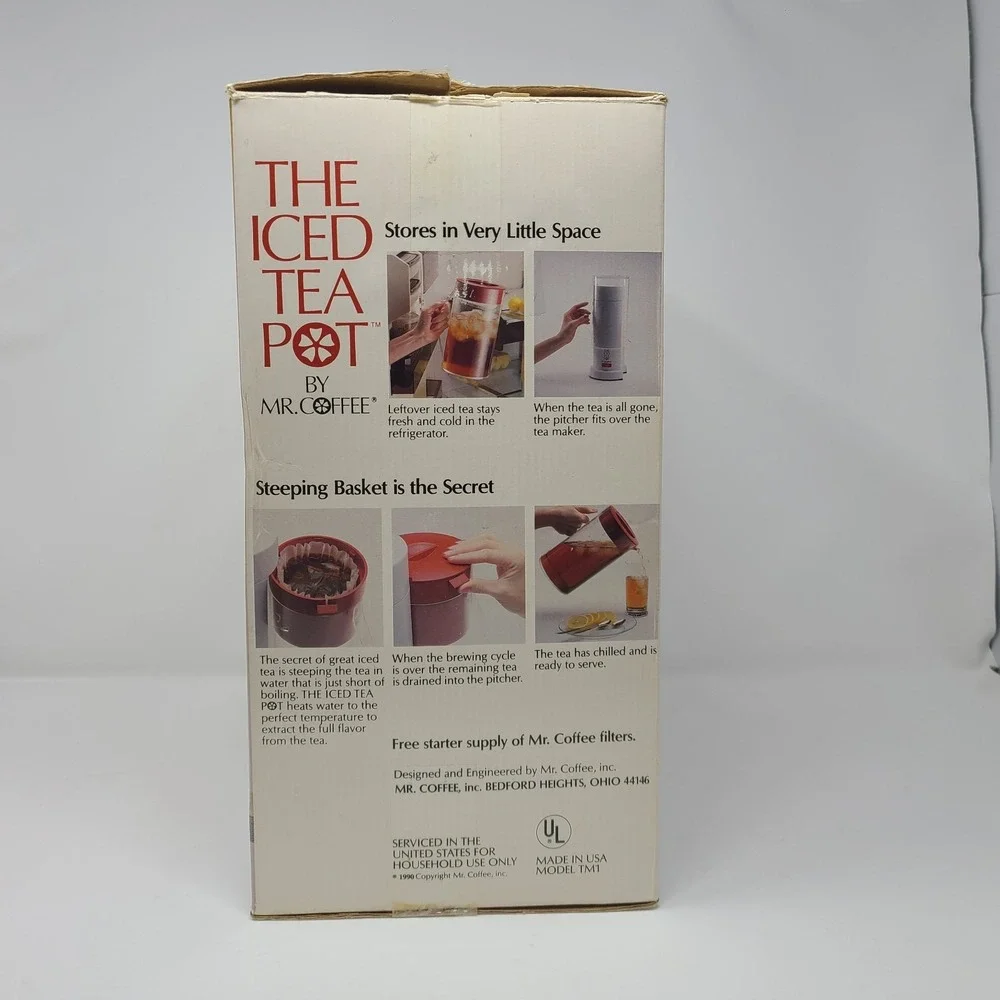 The Iced Tea Pot by Mr. Coffee Tea Maker Model TM1 Red 2 QT Excellent Condition